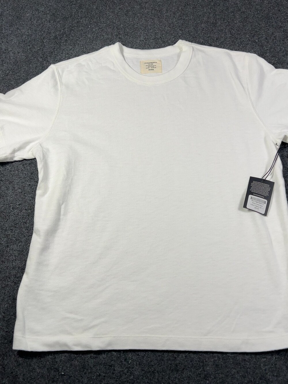 Buck Mason White Field-Spec Cotton Heavy Tee Mens Sz Large NWI Msrp55 [AF22]